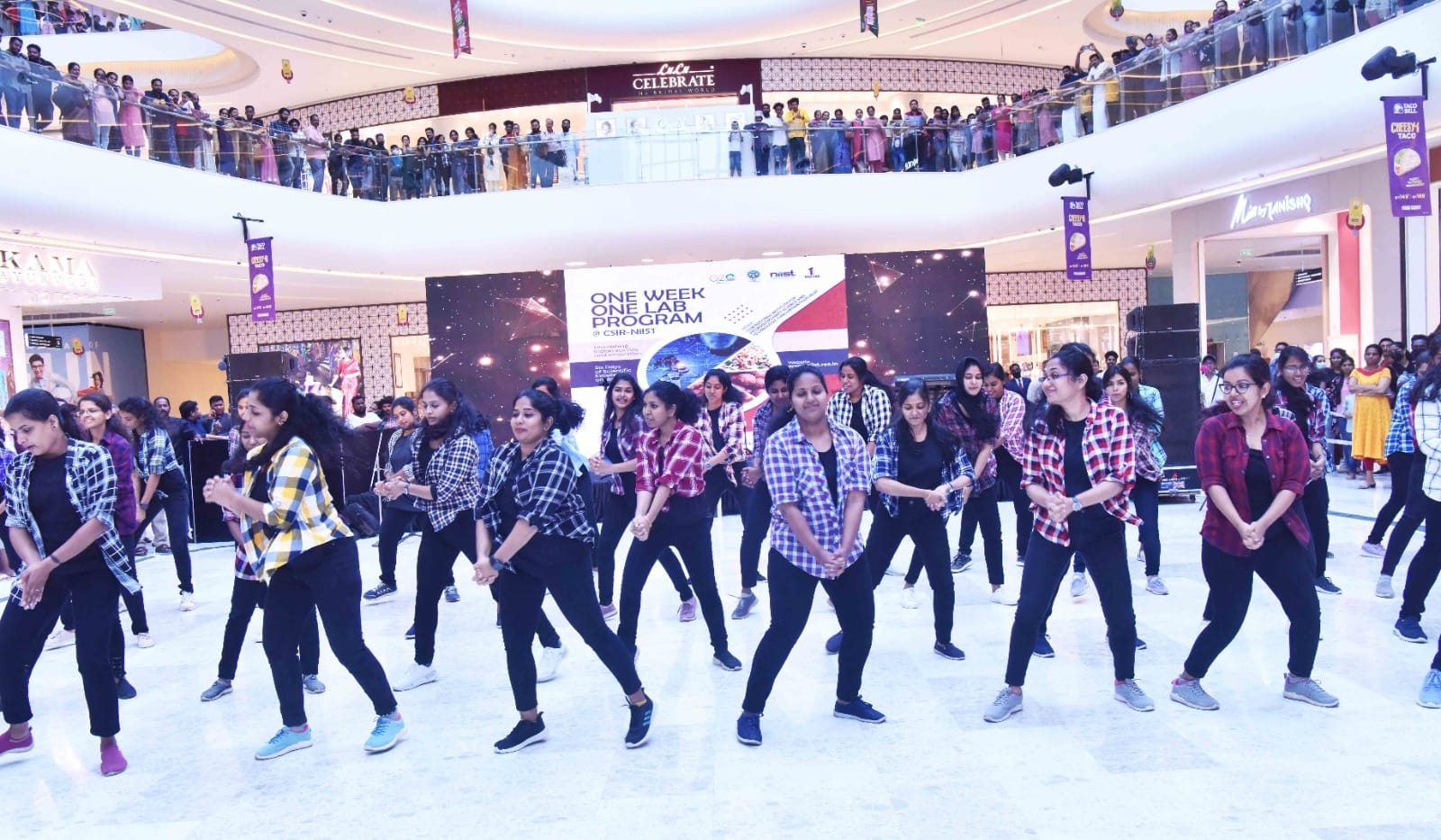 Flash mob and street drama performed by NIIST student community at Lulu mall for the promotion of Millet festival and One Week One Lab program of CSIR-NIIST